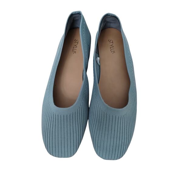 Stylus Franco Women's Gray Slip On Flats Shoes Sz 8 Balletcore Ribbed Capsule - Picture 2 of 10